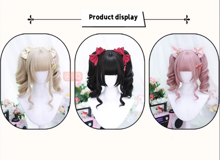 Jirai Kei Wig Lolita Wig Double Ponytails Multicolor 35610:496128 35610:496128