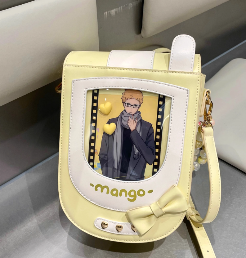 Kawaii Itabag Cat Crossbody Bag PU Double-sided Bag 38282:588644