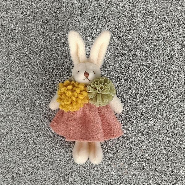 Mori Kei Brooch Cute Doll Brooch Plush Bunny Pin For Bags 36430:520958 36430:520958