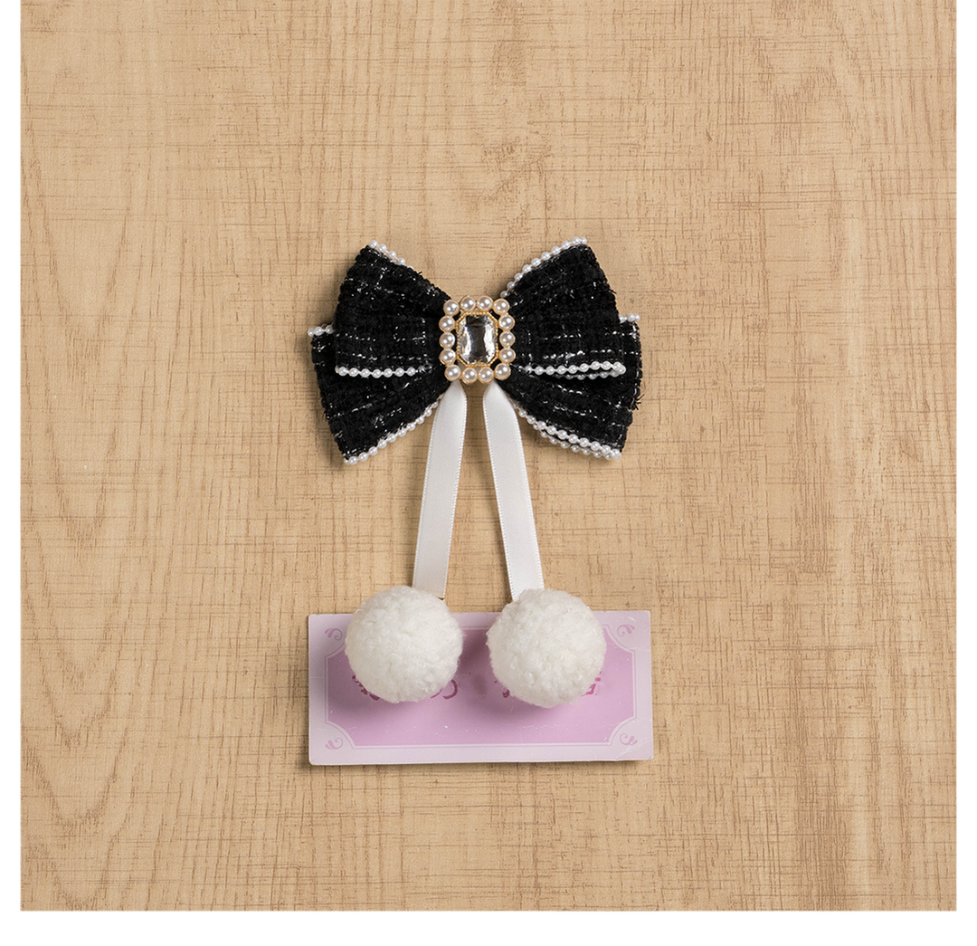 Jirai Kei Hair Clip Ryousangata Plaid Bow Hair Accessory 41584:704298