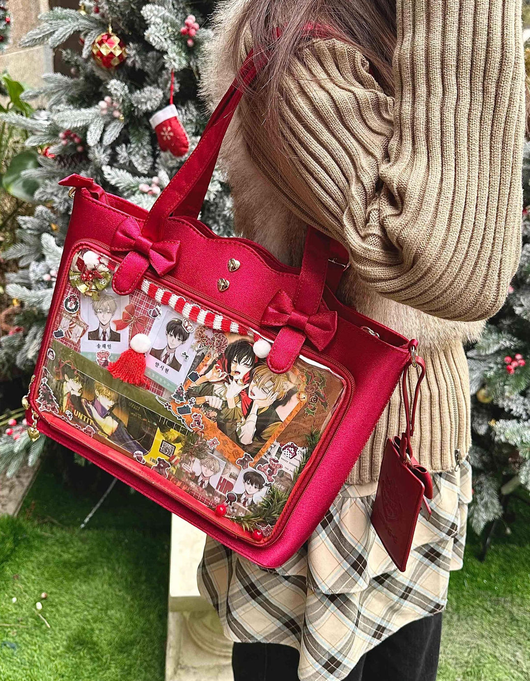 Kawaii Itabag Large Capacity Handbag With Bow Details 38032:582300