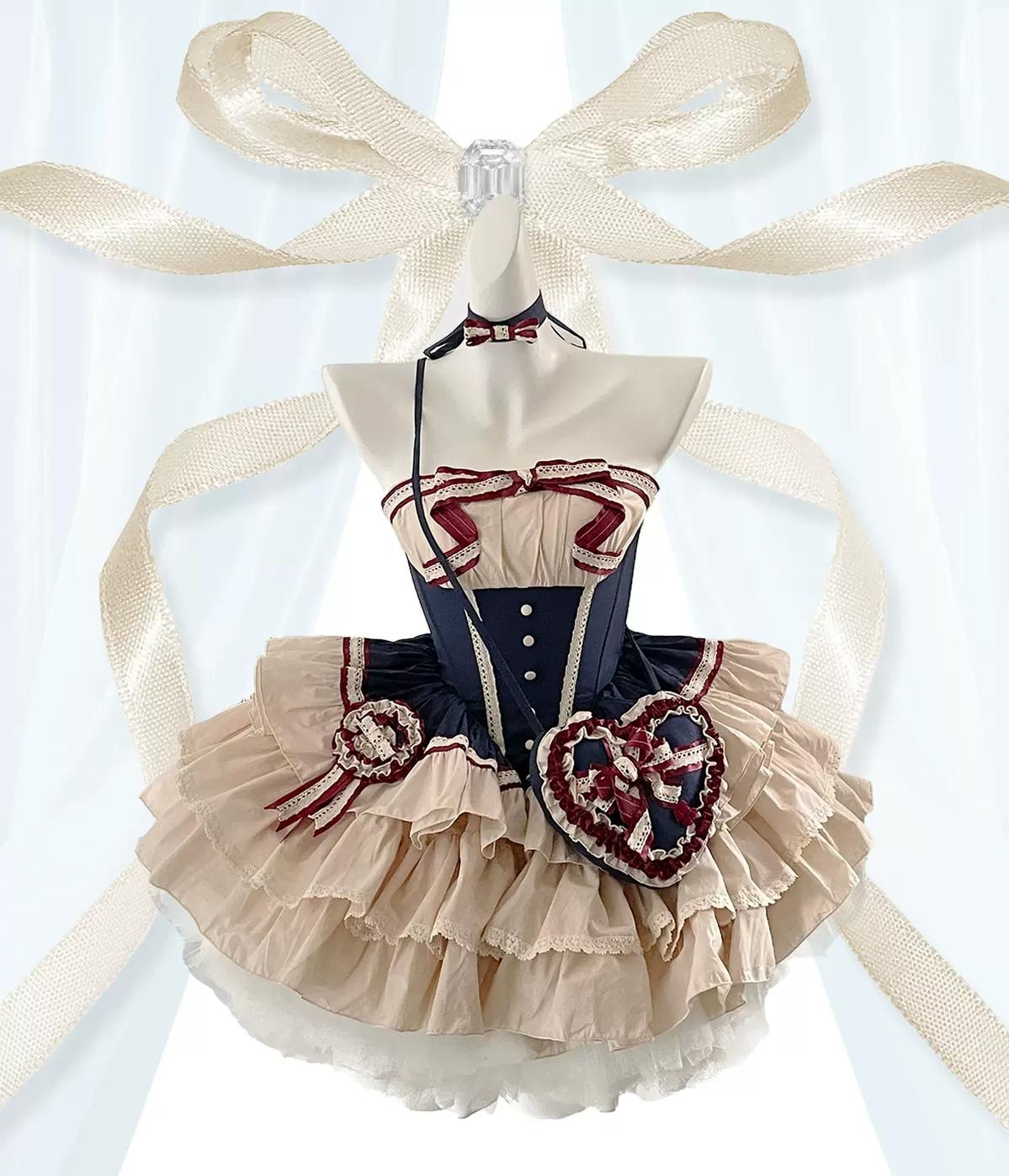 Lolita Dress Fishbone Dress Corset Dress Multicolor 36380:540514