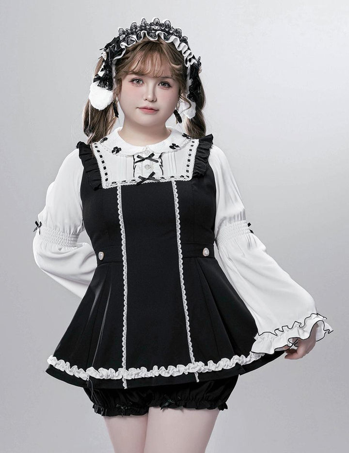 【Fluffy Heart】橱窗人偶日系女仆感可拆卸围裙萌系套装 现货 44119:796773