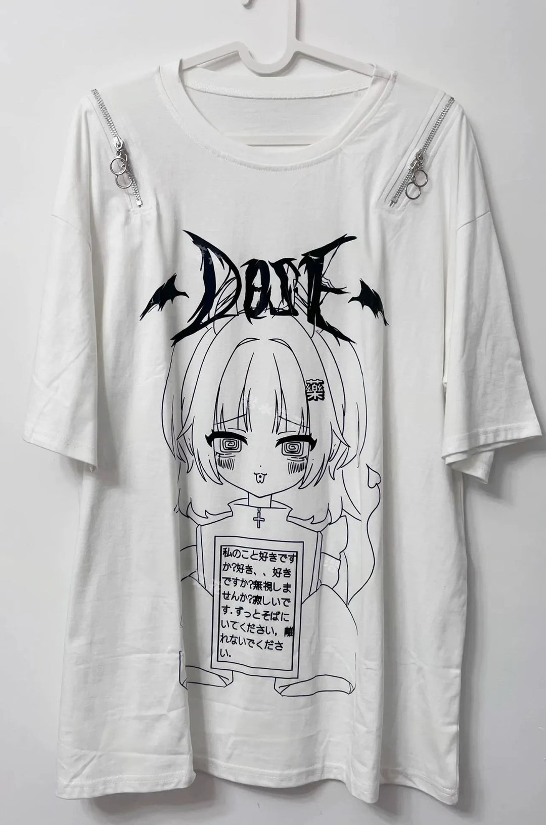 Subculture Girl Printed T-Shirt, Adjustable Shoulder Zipper (L M) 45725:859976