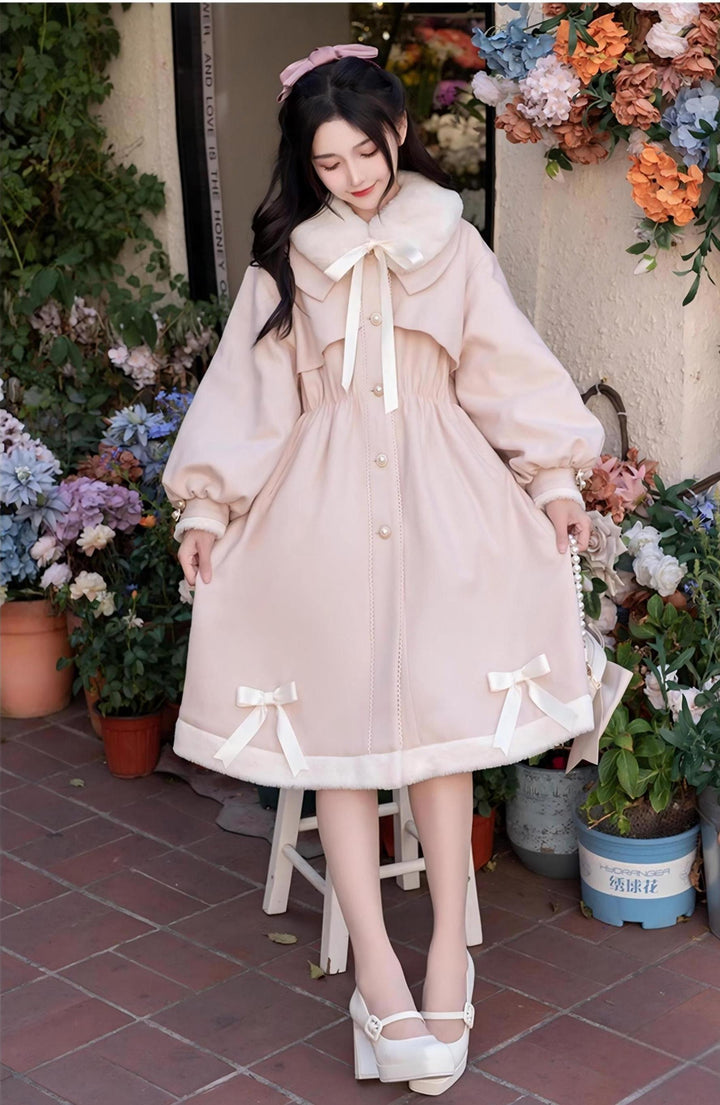 Ryousangata Coat JK Uniform Winter Coat With Ribbon 41132:692234