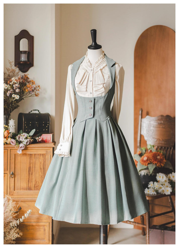 Classic Lolita Dress Vintage Corset Dress with Bust Support Multicolor 40946:738173