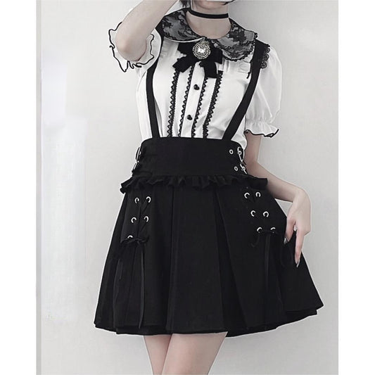 Jirai Kei Pink Blouse Black Skirt Multicolor (L M S XL) 21968:363878