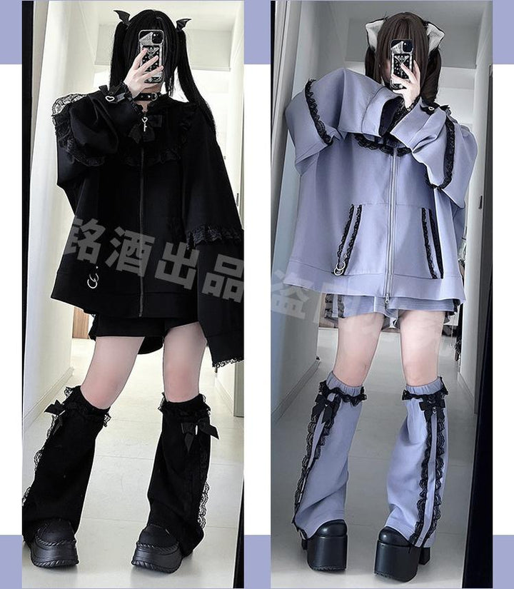 Subcul Jirai Zip-Up Hoodie, Rabbit Ear 44415:807788