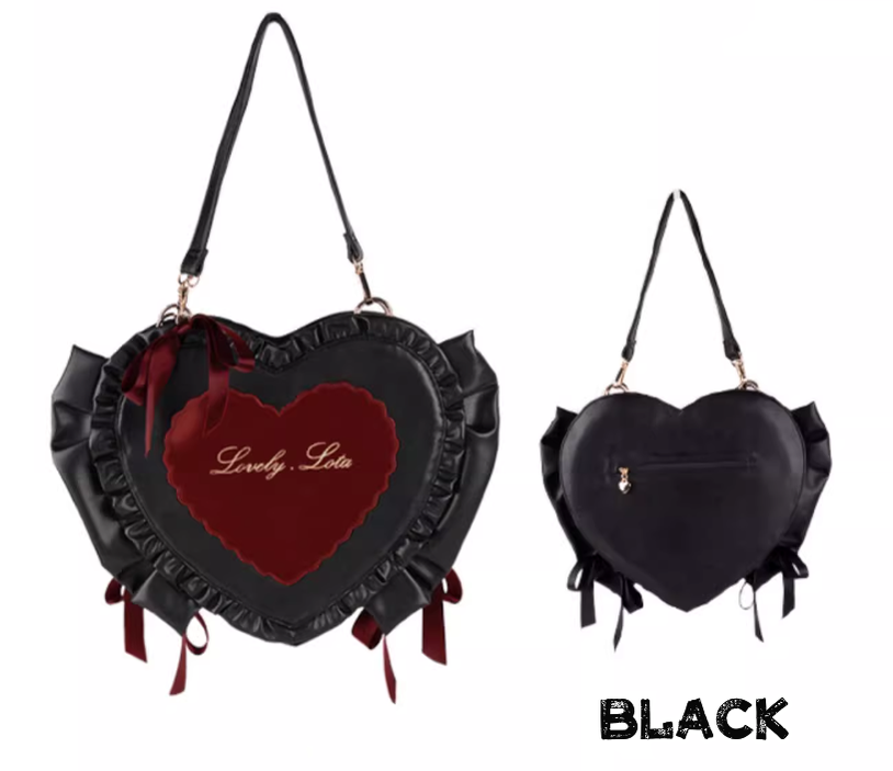 Lolita Bags Heart-shaped Bow Shoulder Bag 35778:521876 35778:521876