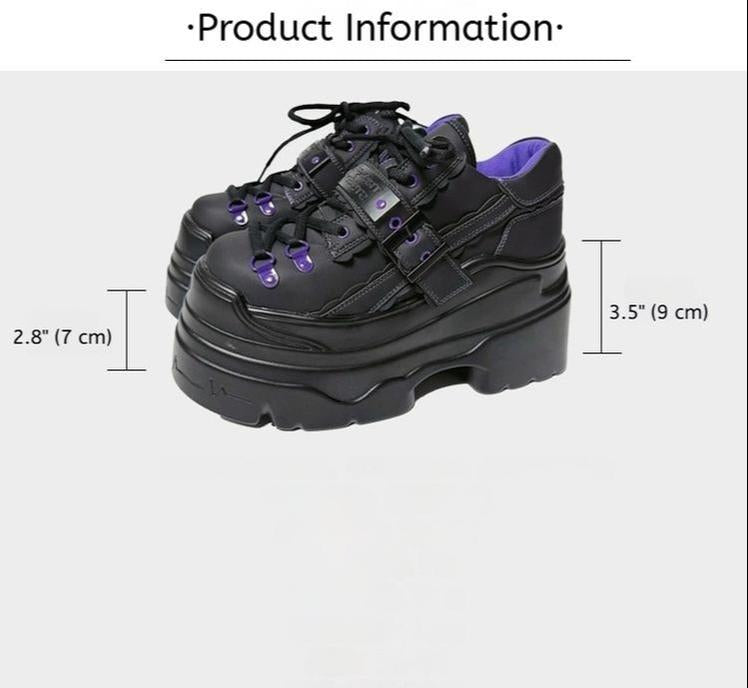 Y2K Platform Shoes, Contrast Color Design 43684:783170