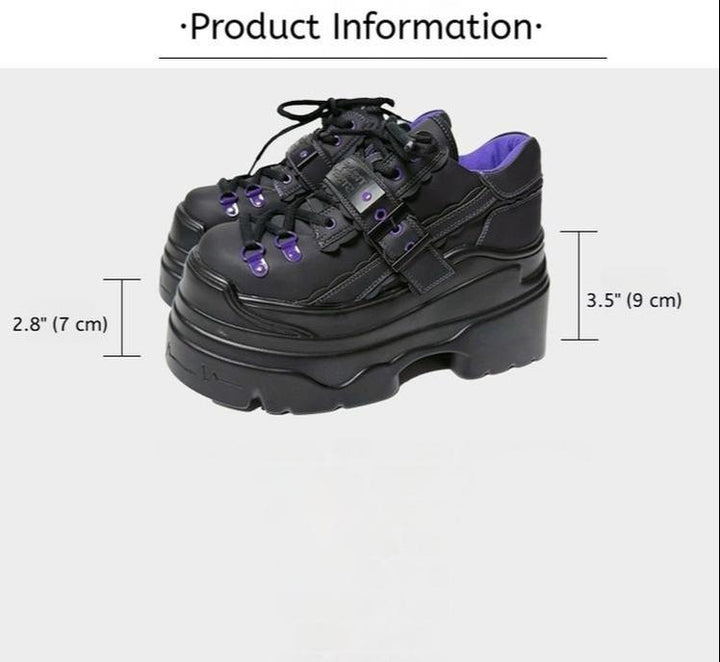 Y2K Platform Shoes, Contrast Color Design 43684:783170