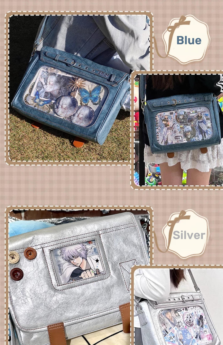 Kawaii Ita Bag Button Decoration Tyvek Crossbody Bag 40124:672560