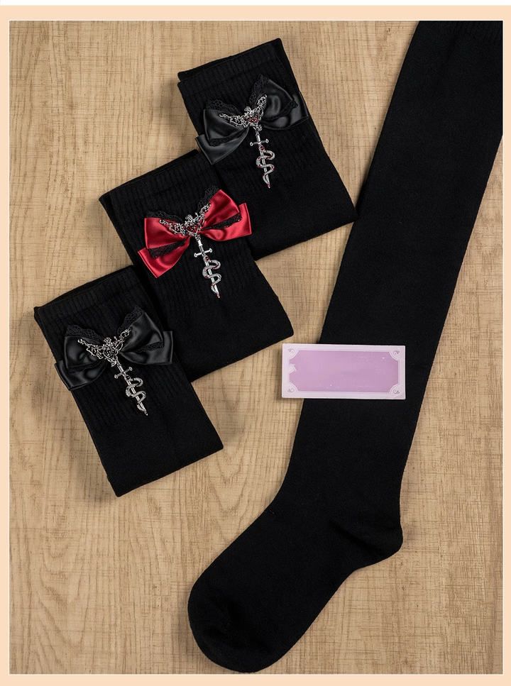 Gothic Over-the-Knee Socks Slimming Cashmere High Tube Socks 41890:723052