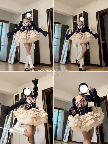 Lolita Dress Fishbone Dress Corset Dress Multicolor 36380:540526