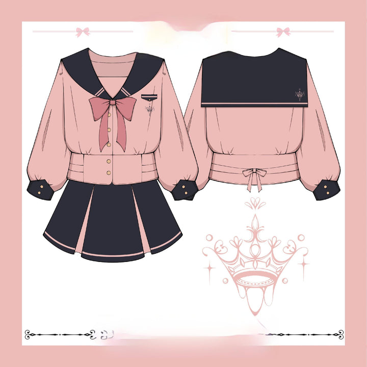 JK Uniforms with Short/Long Sleeved Shirt + Short/Mid-Length Skirt 43026:763210