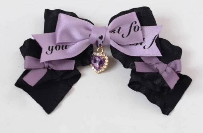 Handmade Japanese Black Bow Hair Clip Sweet Cool Hair Clip 22520:370314