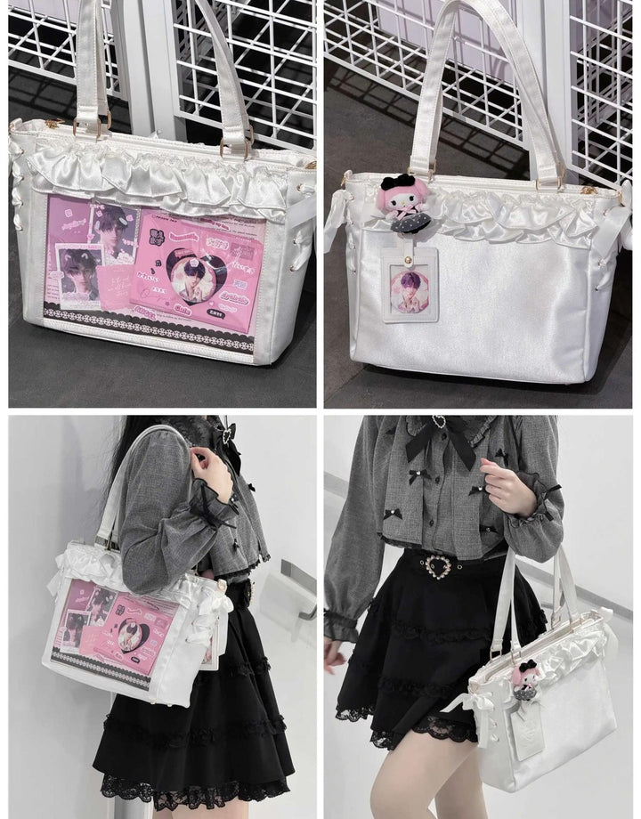 Large Capacity Satin Lolita Itabag Handle/Crossbody Strap 43100:767150
