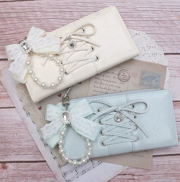 Ryousangata Wallet, Pearl Chain Bow Pendant 45070:839067