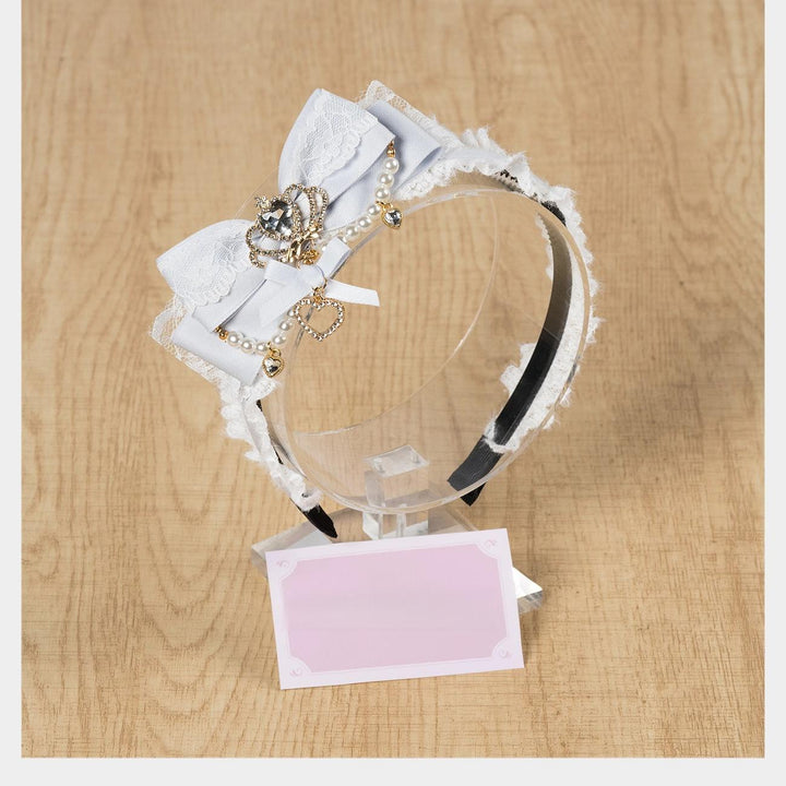 Ryousangata Bow Headband, Rhinestone Accents 44413:808728