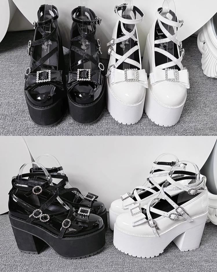Jirai Kei Platform Shoes High Heels Shoes Muffin Shoes – Honey