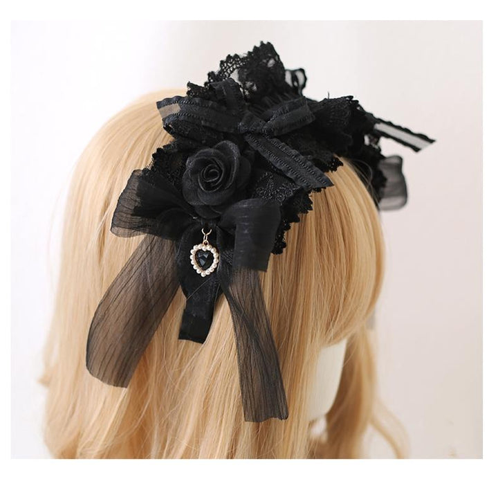 Lolita Hair Accessory Black Hand Sleeves Hair Clip Brooch 39112:613498