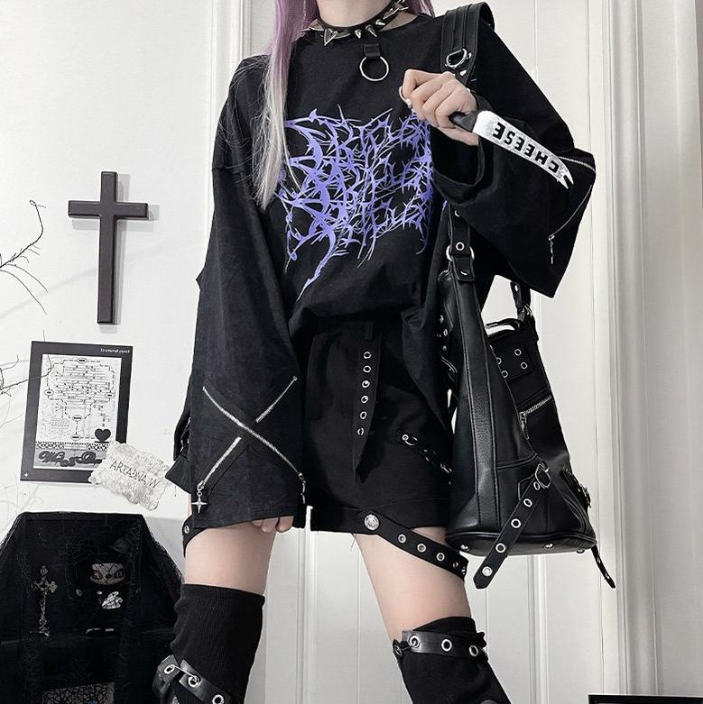 Subculture Long-Sleeved T-shirt, Tie-dye Style Available 44562:816061