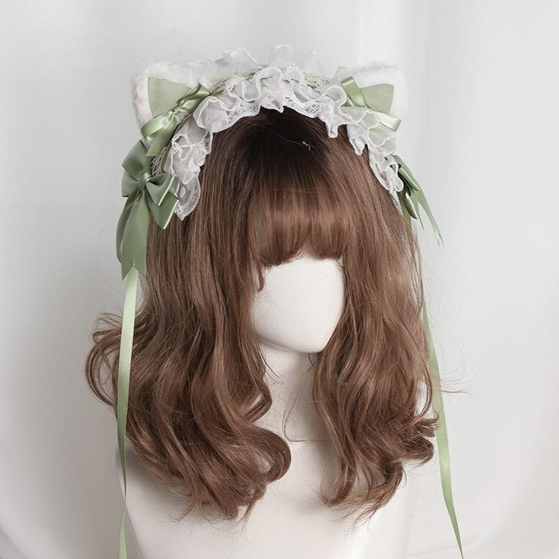 Lolita Headband Lace KC Detachable Cat Ear Headdress 35784:535820