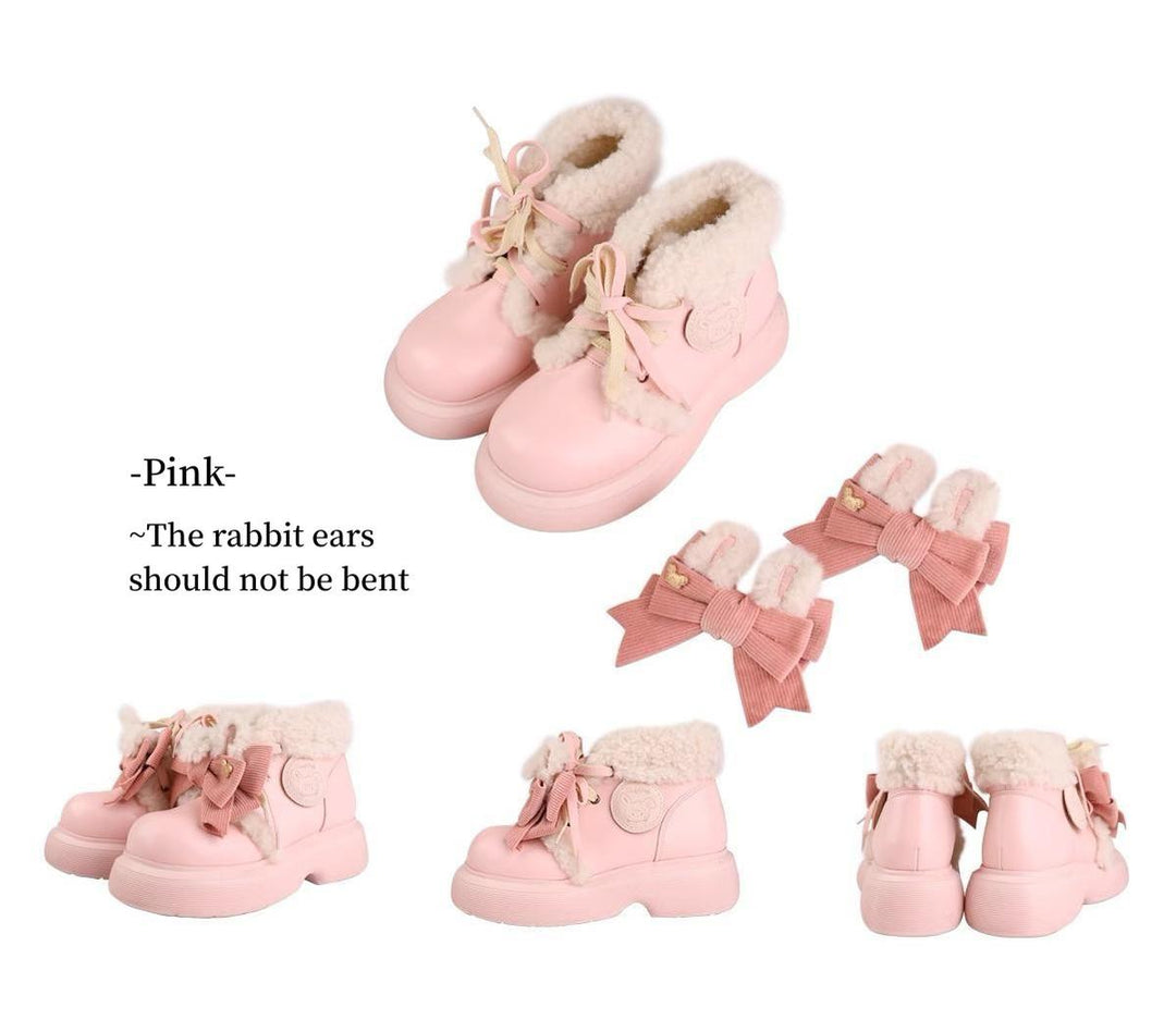 Kawaii Shoes Animal Ears Short Snow Boots 33770:447308 33770:447308