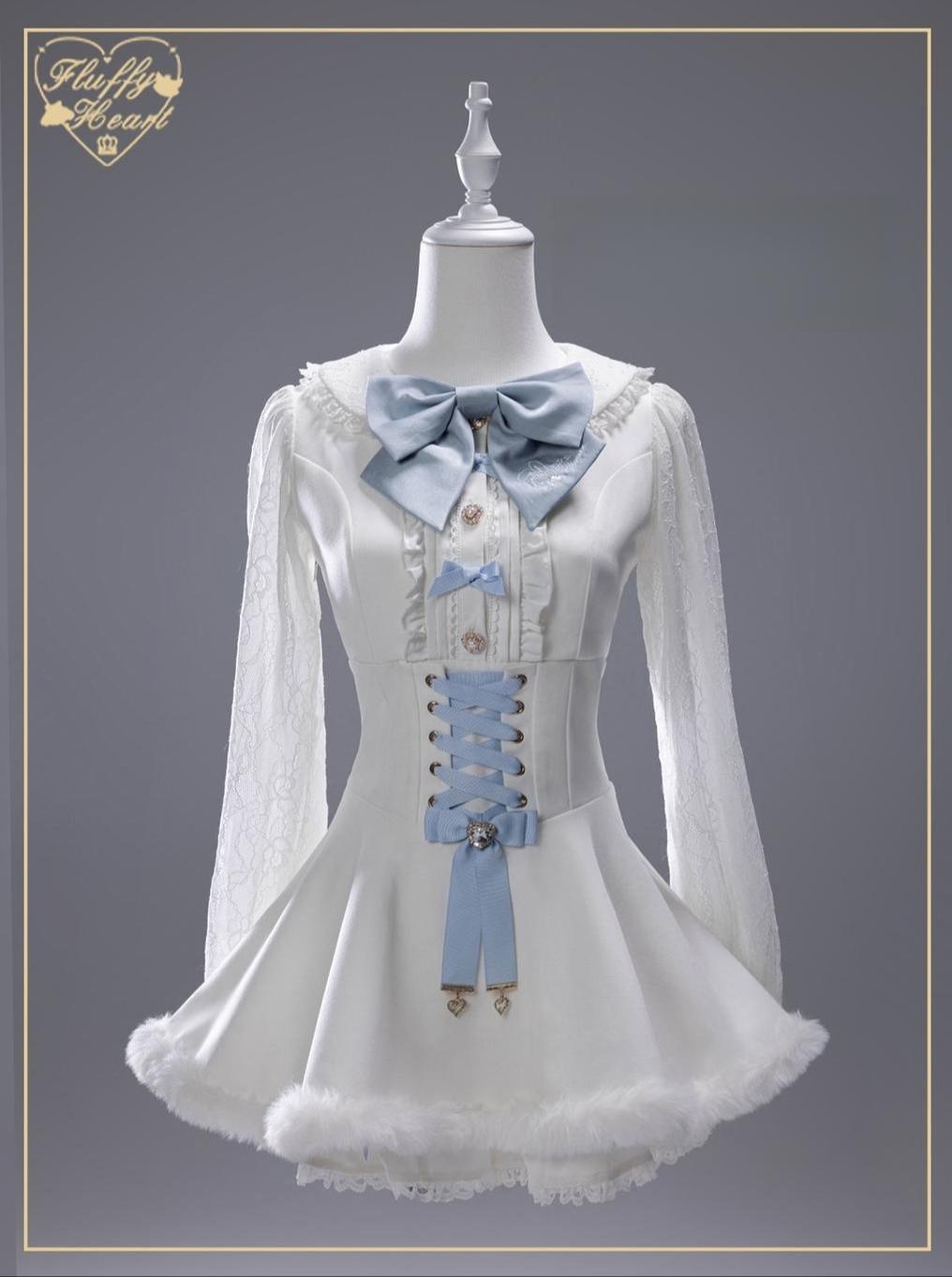 IP Collab Jirai Kei Dress Set, Detachable Fluffy Cape 44146:798091