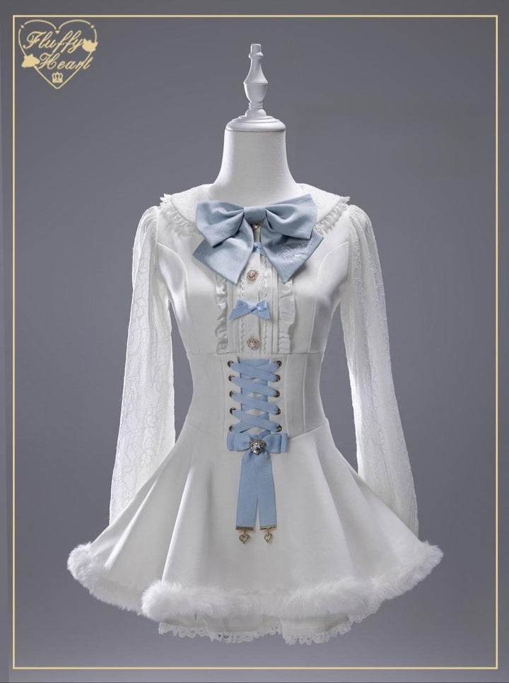 IP Collab Jirai Kei Dress Set, Detachable Fluffy Cape 44146:798091