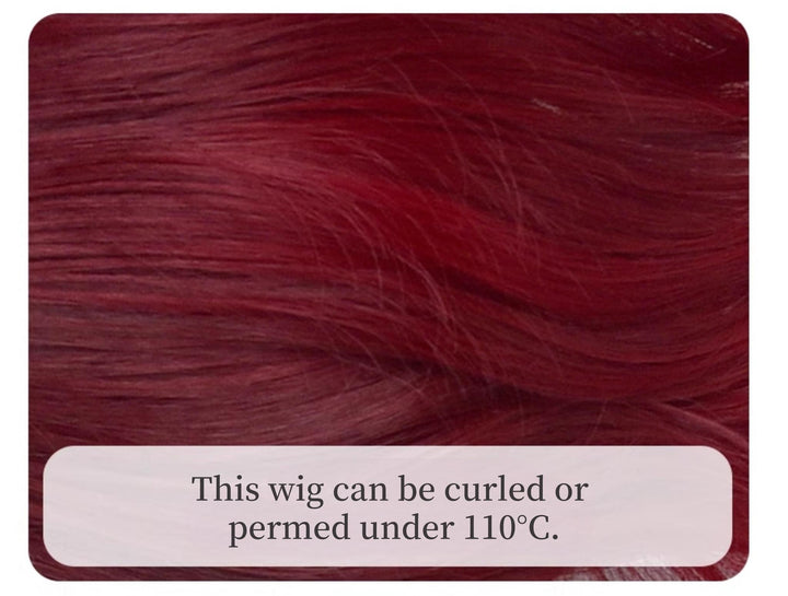 Gothic Lolita Wig Raspberry Red Claw Clip Double Ponyails 39354:640726