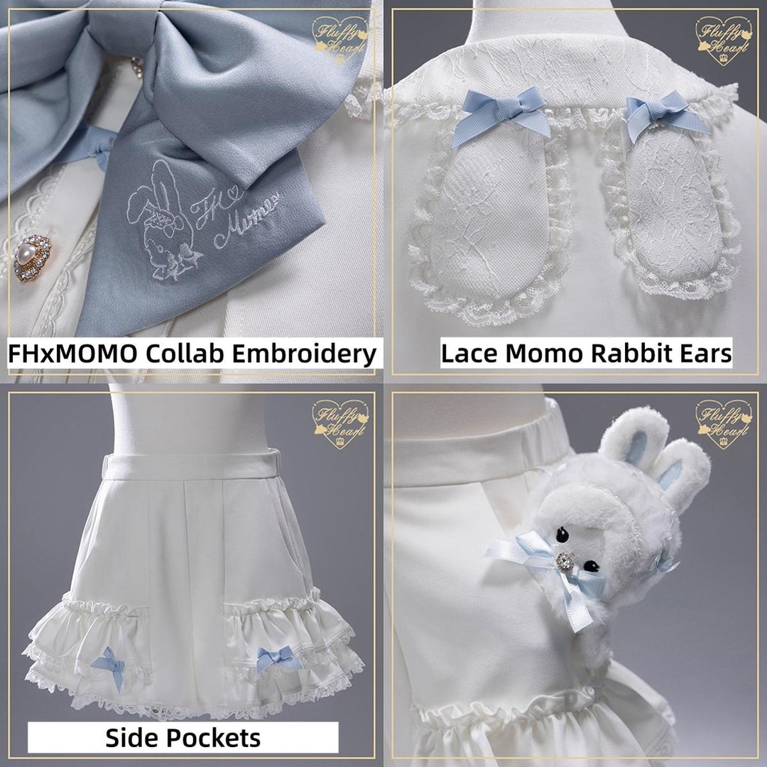 IP Collab Jirai Kei Dress Set, Detachable Fluffy Cape 44146:798080