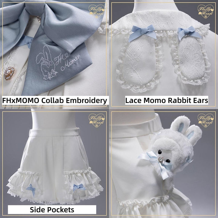 IP Collab Jirai Kei Dress Set, Detachable Fluffy Cape 44146:798080