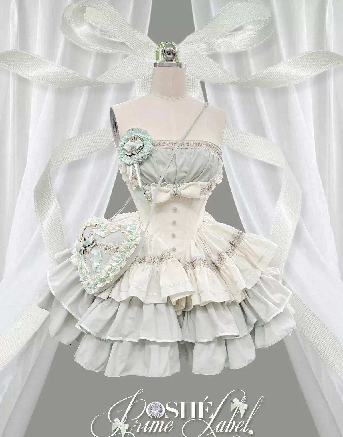 Lolita Dress Fishbone Dress Corset Dress Multicolor 36380:540714