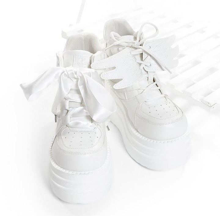 Jirai Kei High-Top Platform Shoes, Detachable Wing Decor 44333:806779
