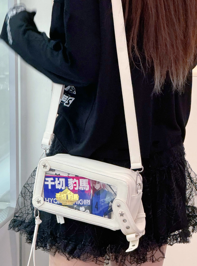 Gyaru Itabag Brick-like Crossbody Bag Motorcycle Handle Bag 41756:719582