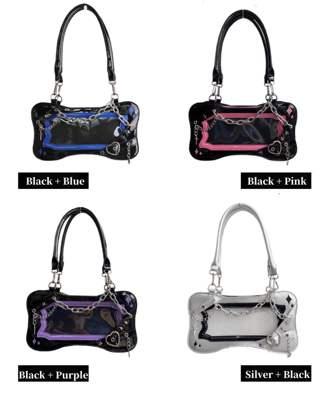 Y2K Ita Bag Bone-shaped Shoulder Bag Multicolor 35780:519916 35780:519916