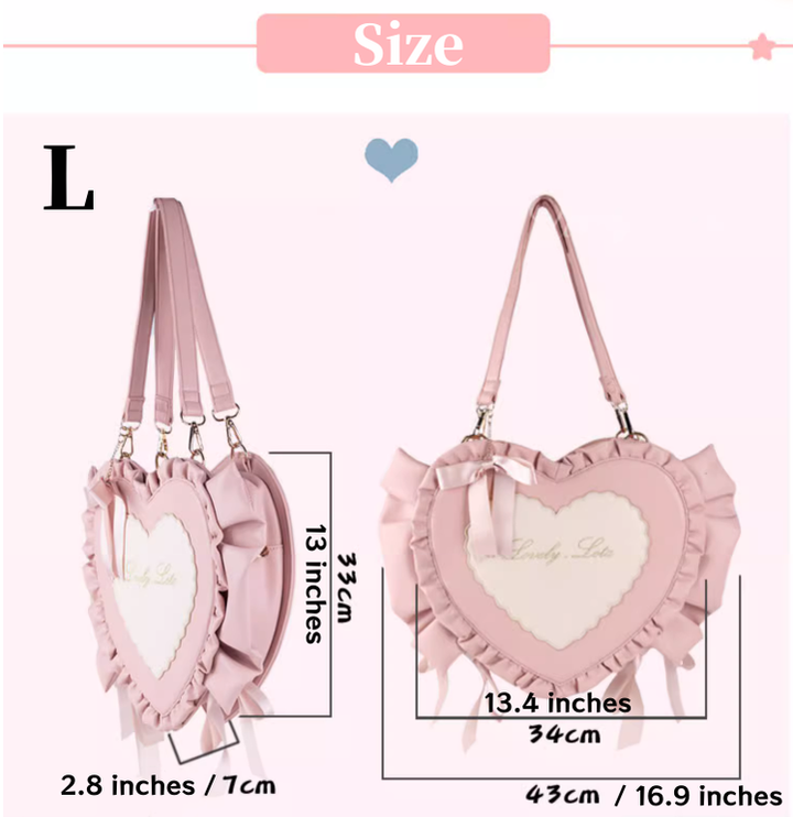 Lolita Bags Heart-shaped Bow Shoulder Bag 35778:521884 35778:521884