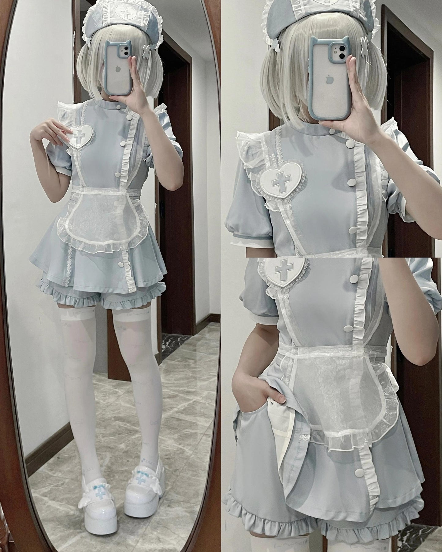 Tenshi Kaiwai Dress Set Nurse Medical Series Outfit Sets 37460:560302