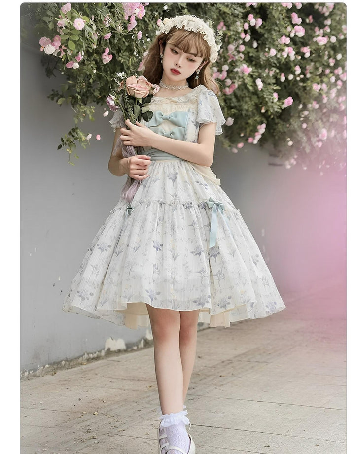 Classic Lolita Dress Letters And Poems Summer Flower Wall Series 37252:602172