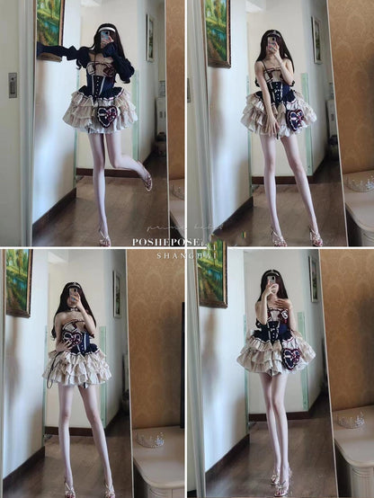 Lolita Dress Fishbone Dress Corset Dress Multicolor 36380:540504