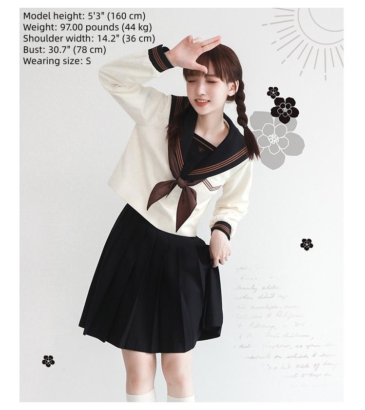 Autumn JK Uniform Sailor Top, Embroidered 43789:786092