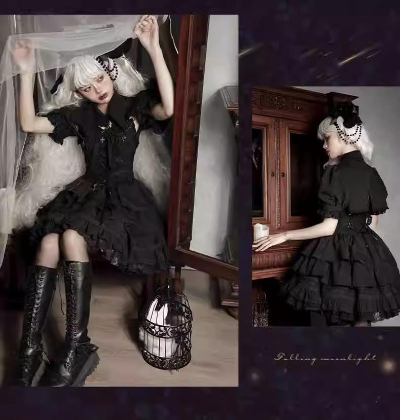 Gothic Lolita Dress Sweet Short Jumper Dress 38332:610848