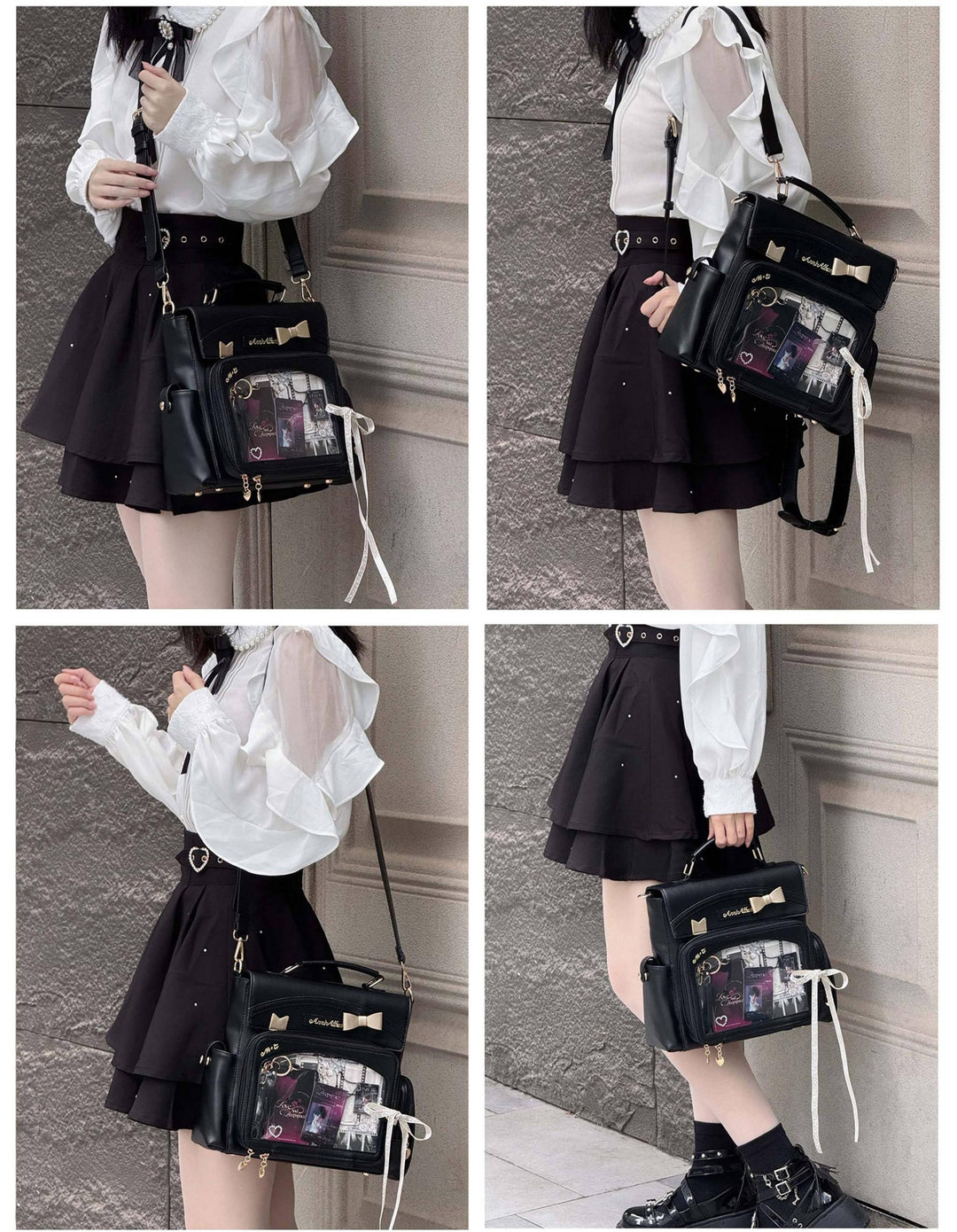 Kawaii Ita Bag with Crossbody Strap, Clear Window 45414:846820