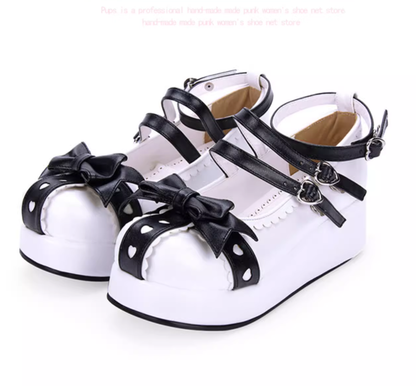 Lolita Platform Shoes Round Toe Thick Bottom Princess Shoes 37448:561708