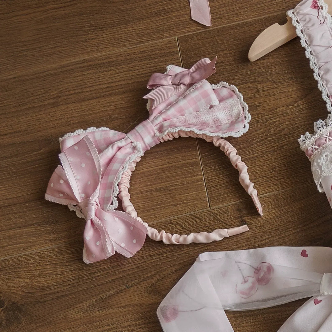 Kawaii Lolita Bunny Print JSK Dress, Detachable Apron (M) / L M S) 45164:838507