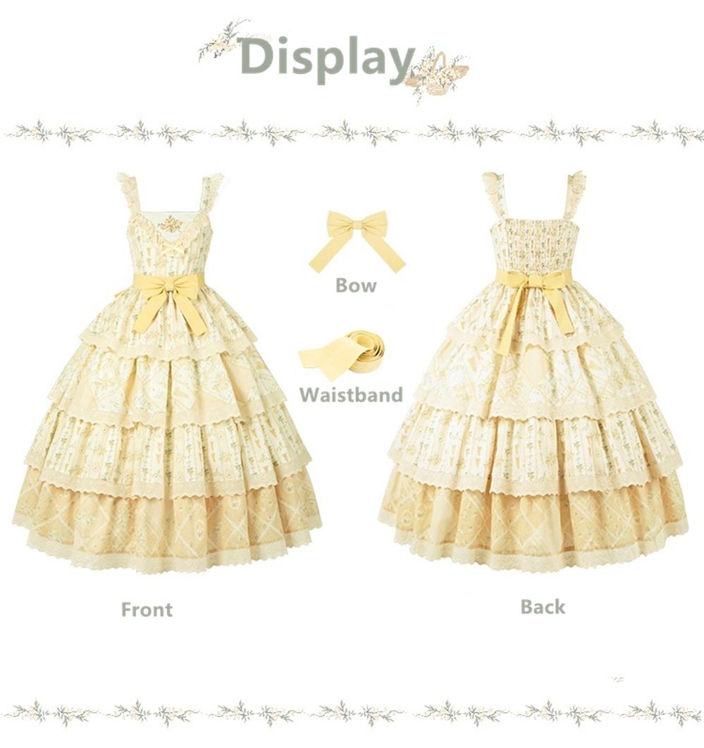 Lolita Dress Cottagecore Dress Embroidery Floral JSK 37114:550770