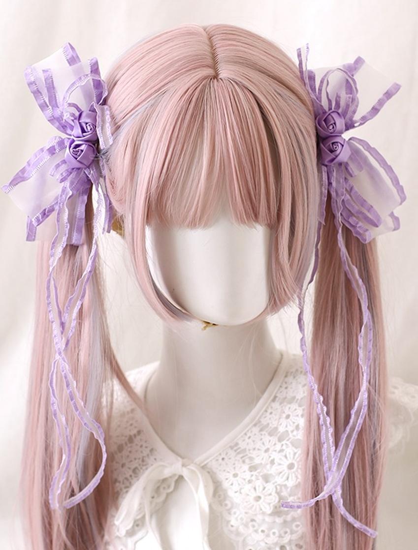 Jirai Kei Hairpin Lolita Headdress With Ribbon Multicolor 35300:489322 35300:489322