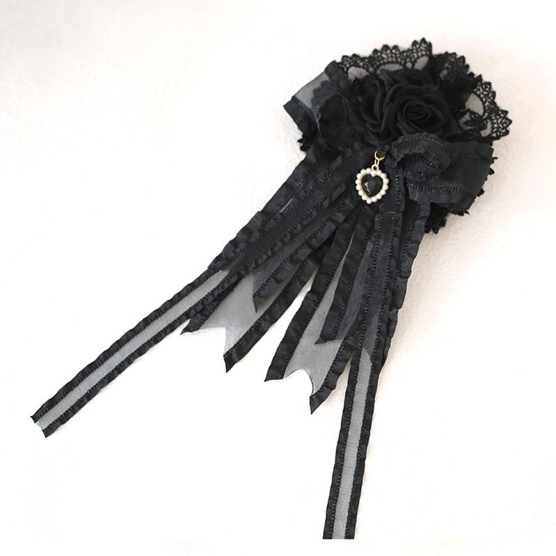 Lolita Hair Accessory Black Hand Sleeves Hair Clip Brooch 39112:613488