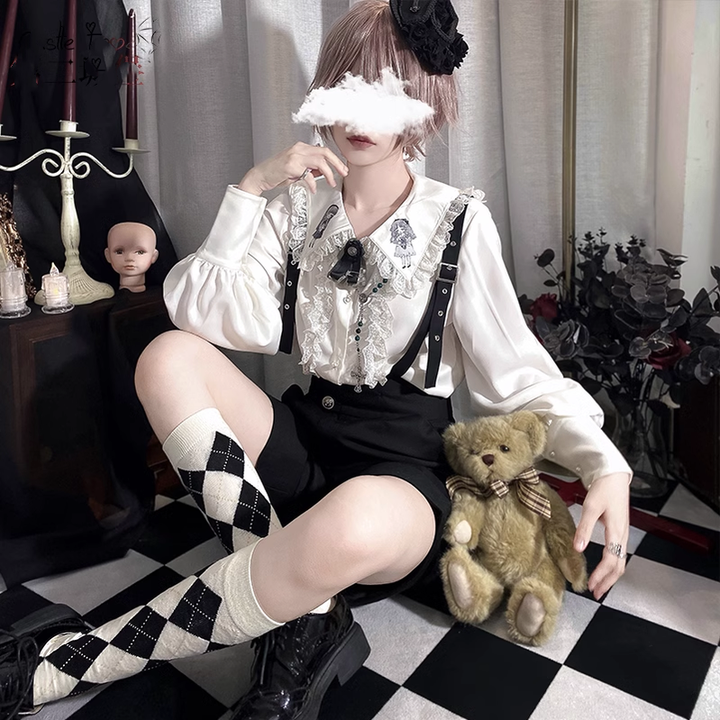 Ouji Lolita Blouse Prince Series Shirt And Suspender Pants 39362:629054